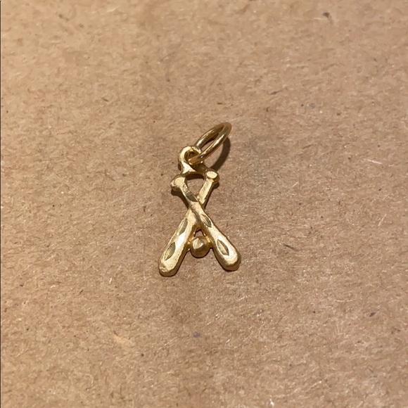 14Kplated Softball / Baseball Charm / Pendant - Picture 1 of 4